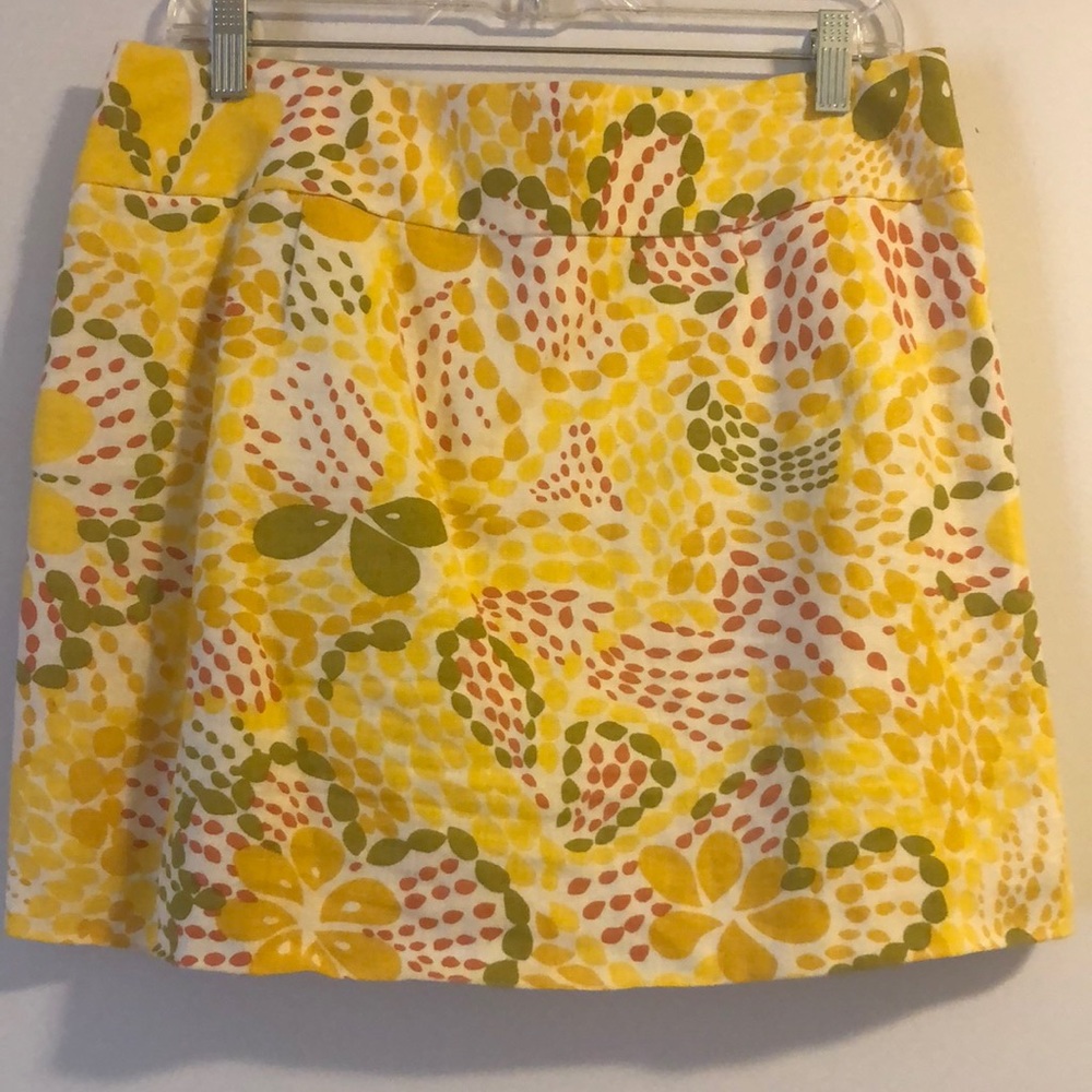 J Crew Linen bright mini Skirt Sz 10
